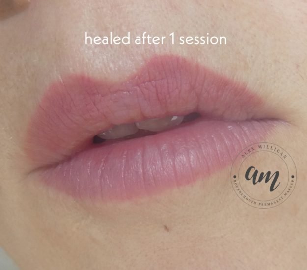 Healed Lip Blush after 1 session