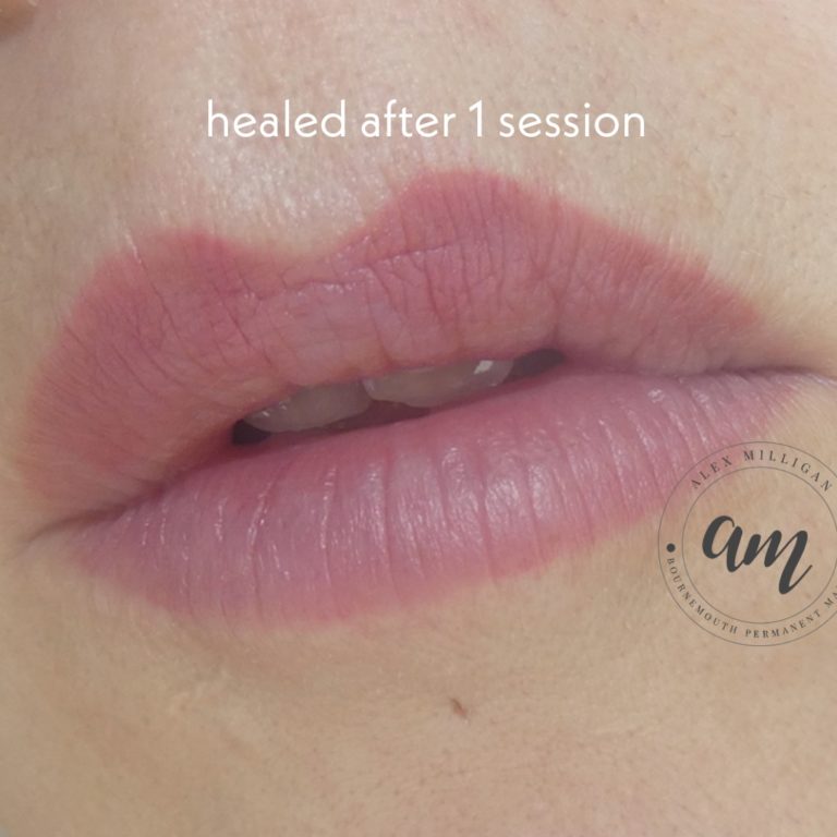 Healed Lip Blush after 1 session
