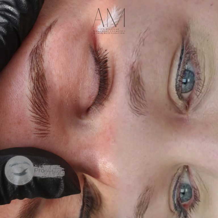 Combination Brow Before & After Alex Milligan